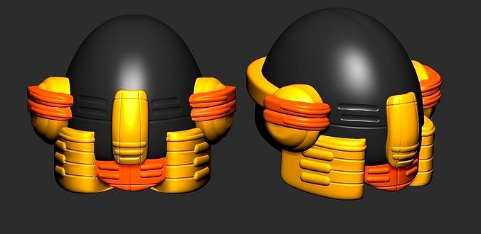 helmet high poly sculpt 3d printable ver 7 3D model