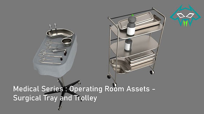 Medical Series - Operating Room - Surgical Tray and Trolley