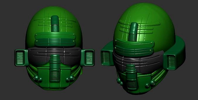 helmet high poly sculpt 3d printable ver 7 3D model