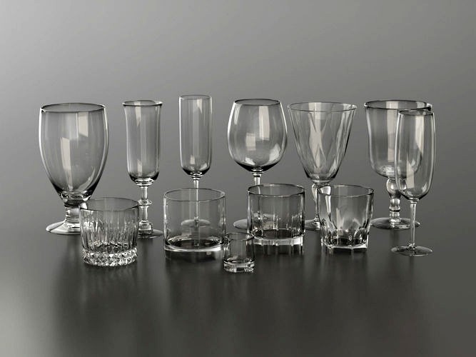 Glassware Collection for Interior Renders