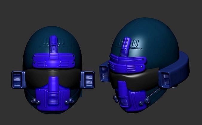 helmet high poly sculpt 3d printable