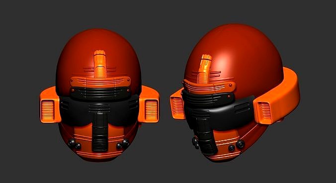 helmet high poly sculpt 3d printable ver 7 3D model