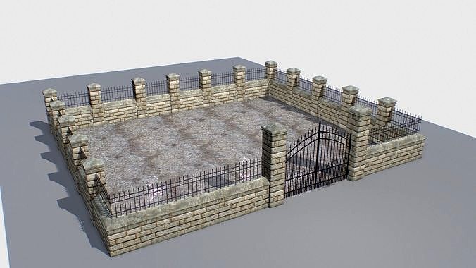 Stone fence wall pack 3