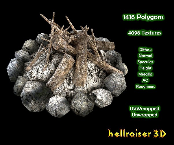 Campfire - PBR - Textured