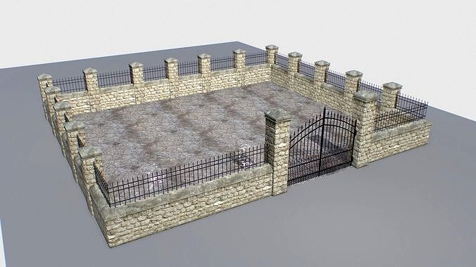 Stone fence wall pack 1