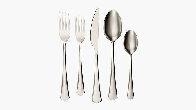 Flatware set 05 knife forks spoons