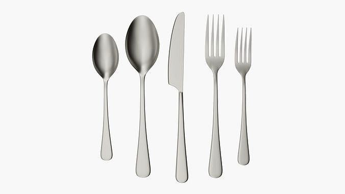 Flatware set 03 knife forks spoons
