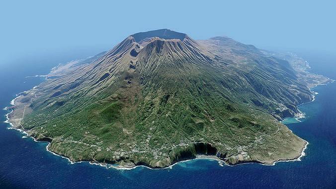 Volcano Island Mountains - Miyake island and Tori-shima