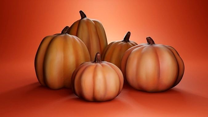 Pumpkin Pack - Various sculpted pumpkins ready to use