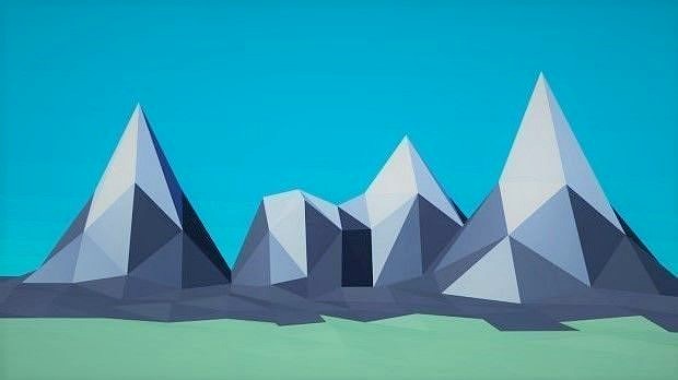Low poly mountains