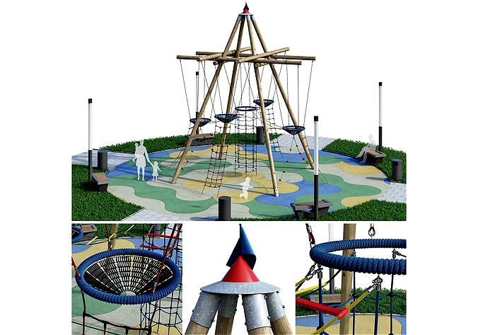 Children rope playground