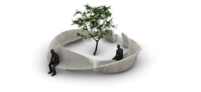 Parametric Tree Bench Seat