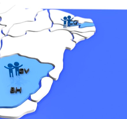 Mapa do Brasil para uso executivo