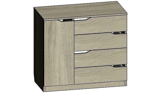 chest of drawers with three drawers