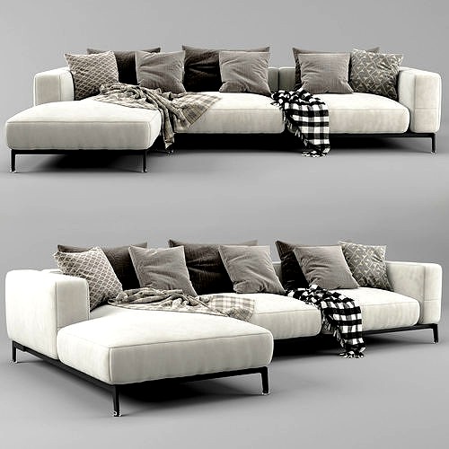 Flexform Ettore Chaise Longue Sofa