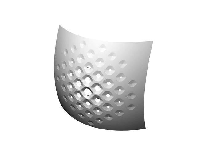 Algorithm of grasshopper hexagonal pattern on a surface
