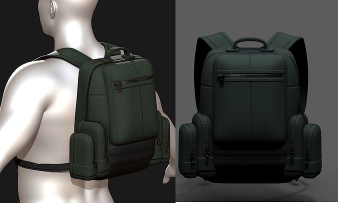 Backpack military combat soldier armor scifi