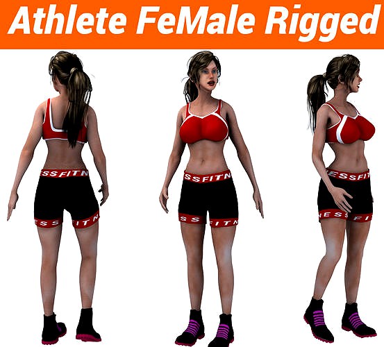 Athlete Female Rigged Character