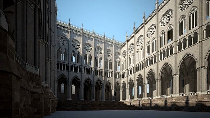 Courtyard of a Gothic Temple