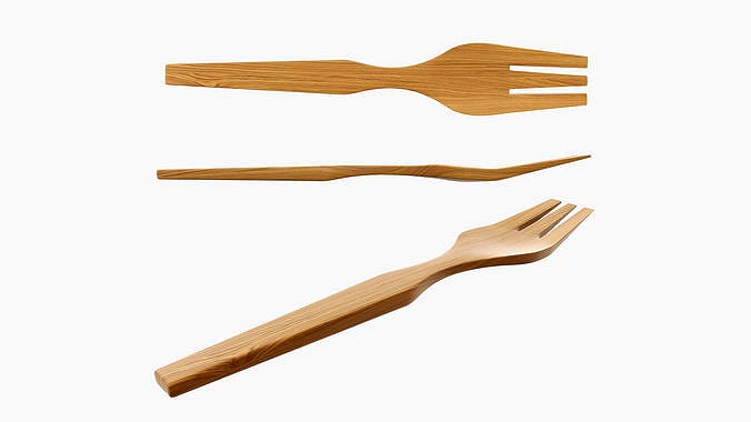 Fork wooden flatware