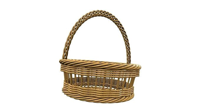 Wooden wicker basket 3