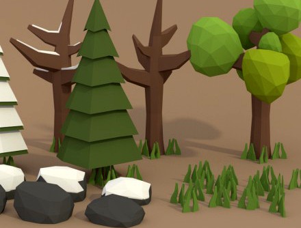 BLENDER Tutorial: Low poly forest assets!