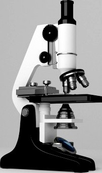 microscope made ??in Blender 2.65