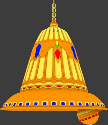 Gold Bell with Jewels