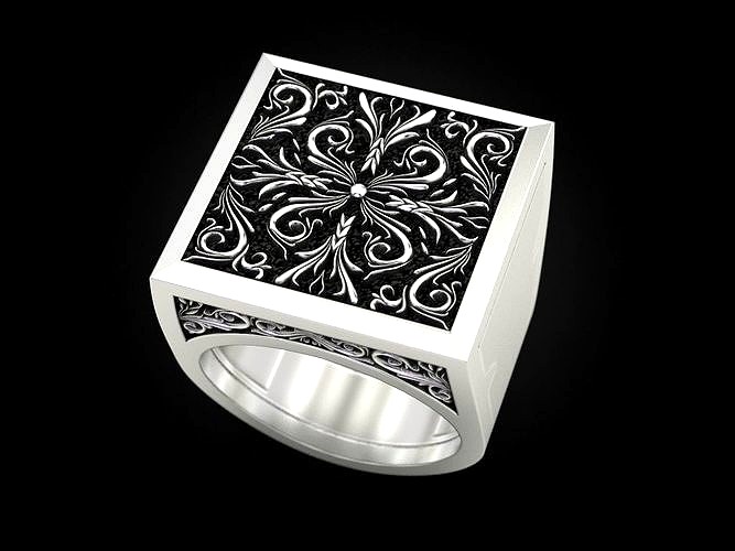 Paterns Secret Compartment ring | 3D