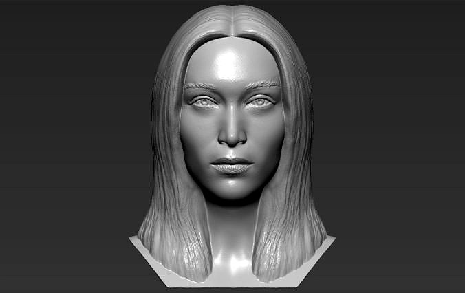 Bella Hadid bust 3D printing ready stl obj formats | 3D