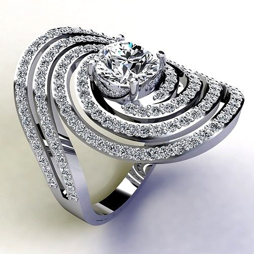 Fancy Big Ring 3d Print Model | 3D