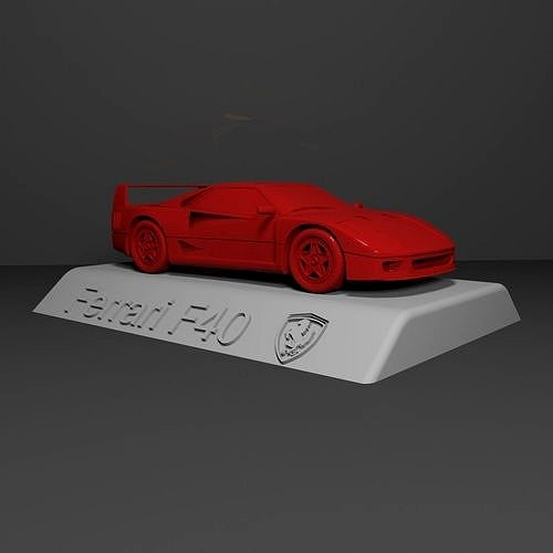 Ferrari F40 3D Model Ready For Print | 3D