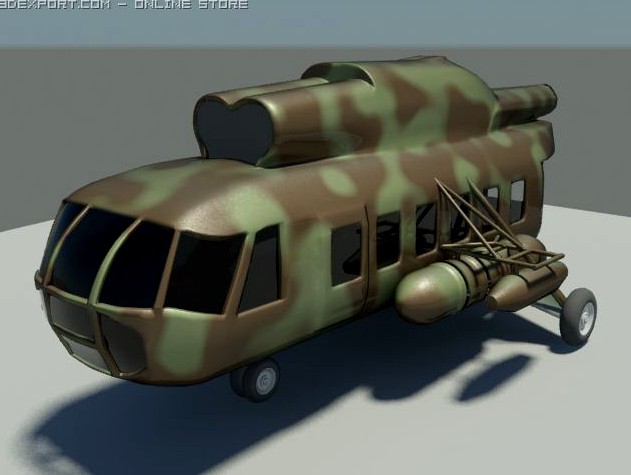 Training helicopter for paratroopers 3D Model