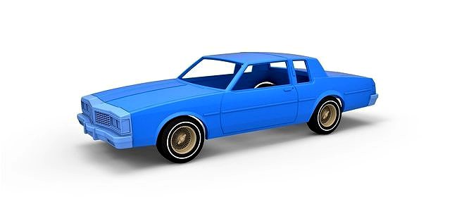 Diecast shell and wheels Oldsmobile Delta 88 1984 Scale 1 to 25 | 3D