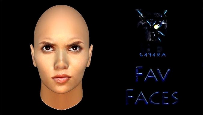 HalleB FavFaces 3D model