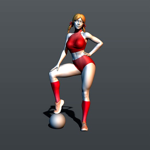 Soccer cheerleader girl | 3D