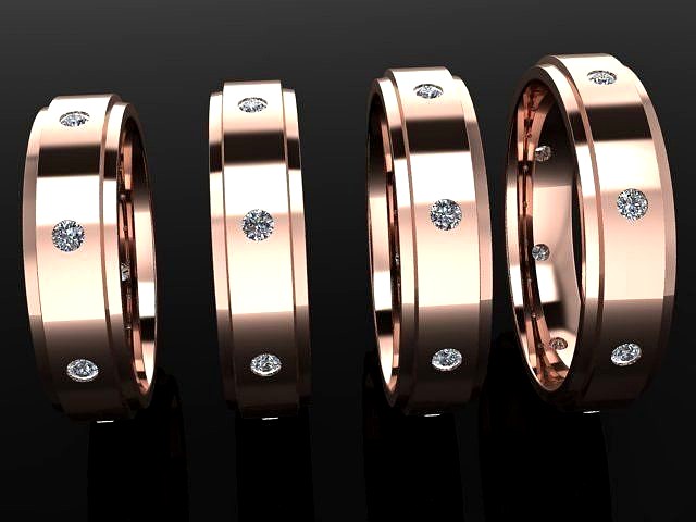 Box Diamond Band Infinity Band Fashion Engagement  Ring Mix Size | 3D
