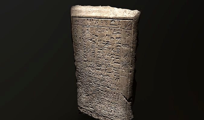 Egyptian Stone Hieroglyph wall 3D scan Photogrammetry