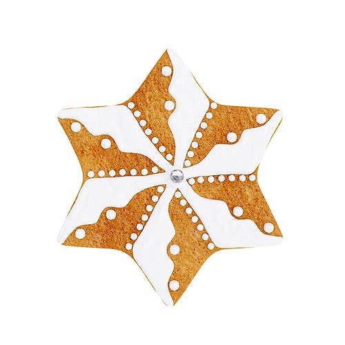 Star shaped gingerbread cookie
