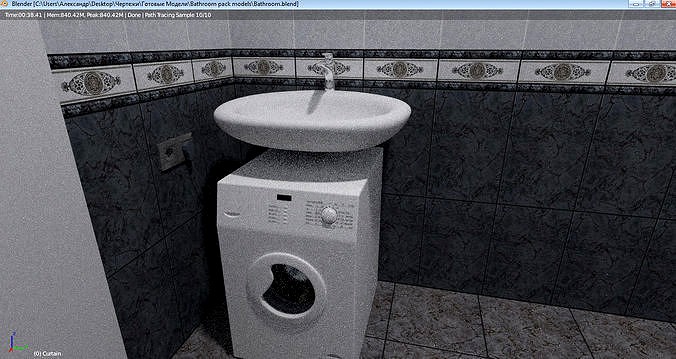3D model washing machine pack