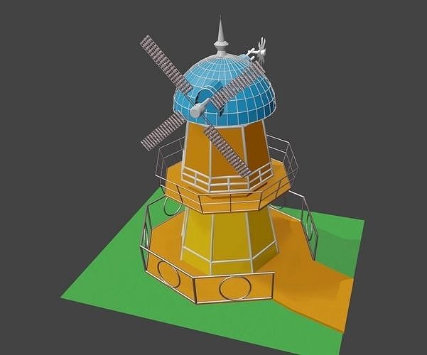 WIND MILL  Low poly 3d model