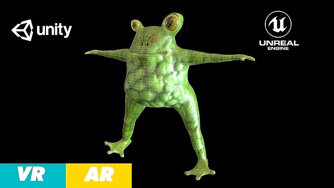 Frog Freaky Low-poly