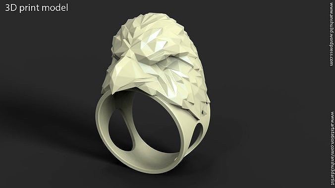 Eagle vol3 polygonal ring jewelry | 3D