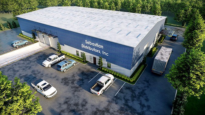 ware house design sketchup model lumion file