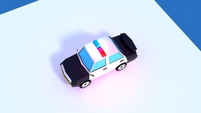 Police Car Low Poly Best For VR and Mobile Games