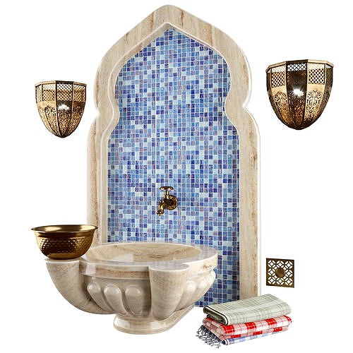 Decorative set for the Turkish bath 02