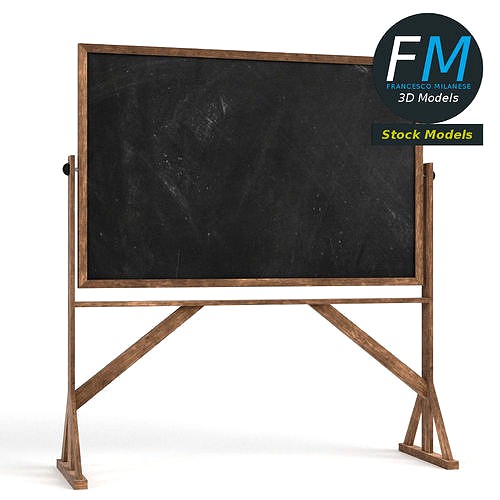 Reversible freestanding chalkboard
