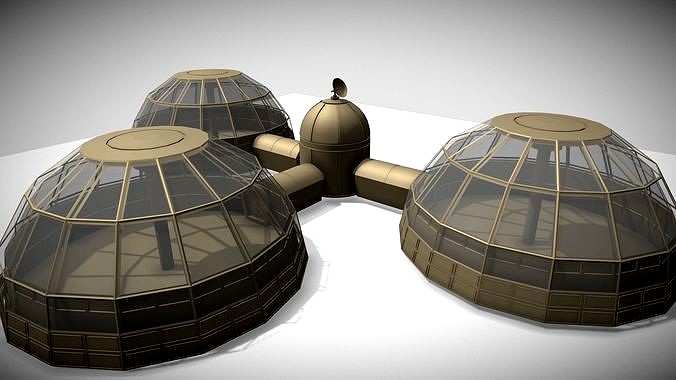Low-poly Moonbase Concept