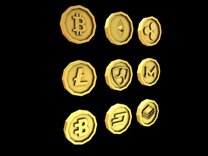 Crypto Coins Lowpoly