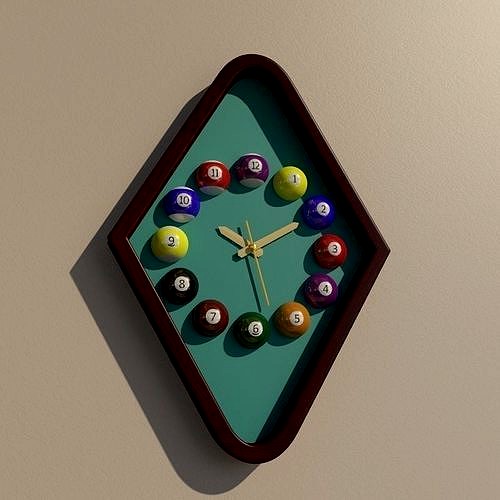 Wall clock billiard